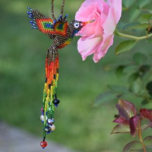 Beaded Hummingbird Handicraft from Tzununa, Lake Atitlan, Guatemala