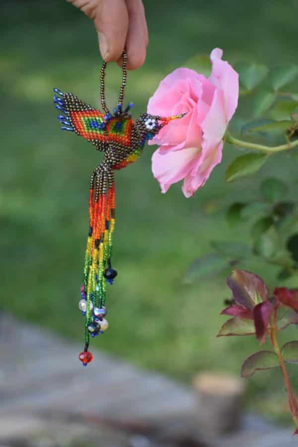 Beaded Hummingbird Handicraft from Tzununa, Lake Atitlan, Guatemala